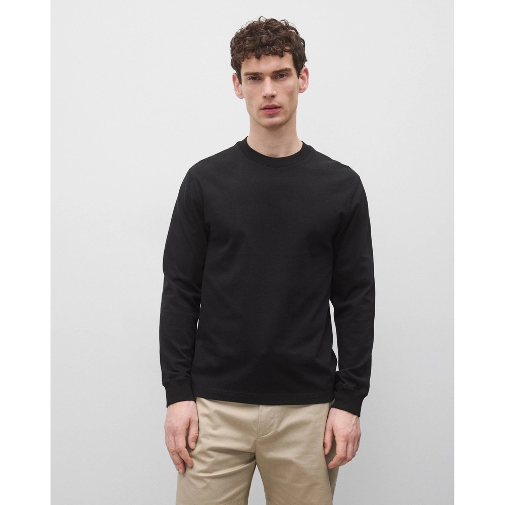 Reigning Champ Midweight Jersey Long Sleeve Crew Neck Shirt Black Small
